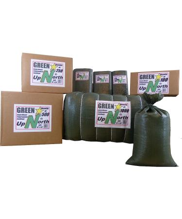 UpNorth Sandbags 20-Pack - Empty Woven Polypropylene Sand Bags with Ties, UV Protection - 14 x 26 Military Green - Buy Online on SooperMarket.com