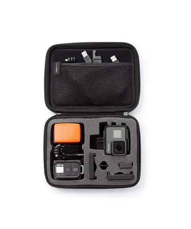Amazon Basics Small Carrying Case for GoPro And Accessories - 9 x 7 x 2.5 Inches Black Small Case Only