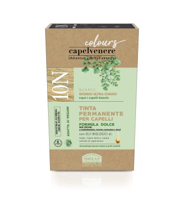Helan Capelvenere Colours Natural Permanent Hair Colour Gentle Formula 10N Ultra Light Blonde Easy and Odourless Hair Colour Kit with Excellent Coverage Ammonia and Alcohol Free Hair Colour