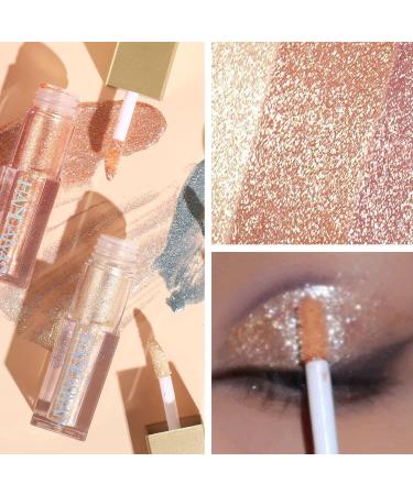 Eyeshadow Liquid - 12 Colors Shimmer Eyeshadow Waterproof Quick-Drying Long Lasting Sparkling Kit for Shiny Makeup Puchen - Buy Online on SooperMarket.com