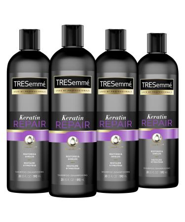 TRESemmé Shampoo for Damaged Hair Keratin Repair Restores and Shields Hair from Damage 20 oz 4 Count