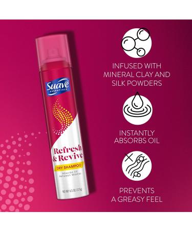 Suave Essentials Hair Care Bundle Refresh & Revive Dry Shampoo Scented + Max Hold Hairspray Non-Aerosol Unscented (2 Piece Set) Pink - Buy Online on SooperMarket.com