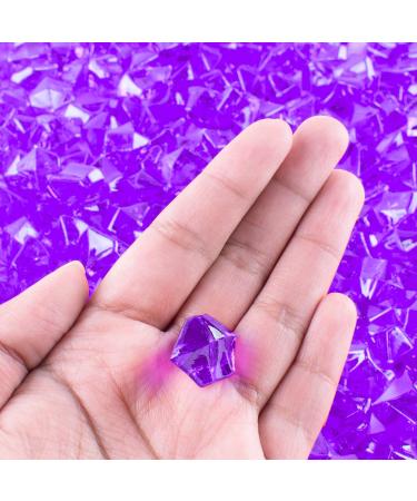 120 Pack Acrylic Color Ice Rock Crystals - Purple - Table Scatters, Vase Fillers, Wedding Decor, Arts & Crafts - 1 Inch - Buy Online on SooperMarket.com