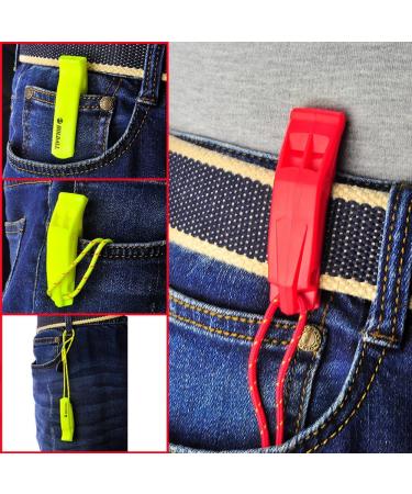 Emergency Whistle Pack of 4 with Lanyard | Ideal for Outdoor Activities Kayaking & Boating - Buy Online on SooperMarket.com