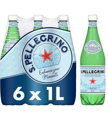 San Pellegrino Italian Tastefully Light Sparkling Orange Canned Soft Drink 12 x 330ml | 64k Cals per Can & San Pellegrino Sparkling Natural Mineral Water 6x1L - Buy Online on SooperMarket.com