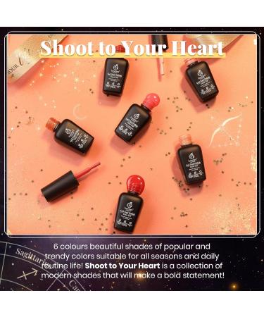 Beetles Gel Polish Spring Color Collection - 6 Colors Shoot to Your Heart Kit - Popular Pink Nude Neutral Brown Red Glitter Gel Nail Polish Set - Soak Off LED Gel Nails - Perfect Gifts for Women - 0.25 Fl Oz (Pack of 6) - Buy Online on SooperMarket.com