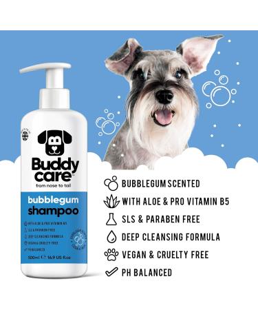 Buy BuddyCare Chewing Gum Dog Shampoo - Deep Cleaning Aloe Vera & B5 Sweet Fragrance | 500ml x3 - Best International Shipping - Buy Online on SooperMarket.com