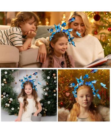 Bohue Butterfly Headbands Antenna Headband Butterfly Hairband Butterfly Fascinator Hat Hair Accessories for Woman Girls Kids (Blue) - Buy Online on SooperMarket.com