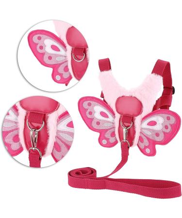 BTSKY Fluff Butterfly Baby Toddler Walking Harness with Safety Rein - Kids Anti-Lost Harness Leash Strap Belt Pink - Buy Online on SooperMarket.com