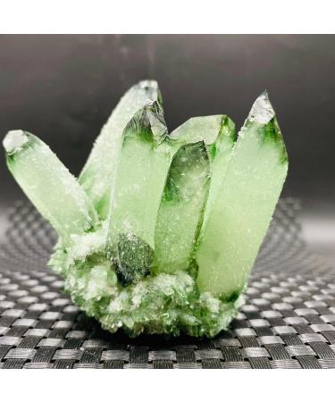Natural Green Ghost Ghost Quartz Crystal Cluster Rock Suitable for Home HOMEZHOU (Color : 300-350g) - Buy Online on SooperMarket.com