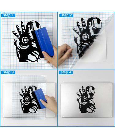 JANDJPACKAGING Transfer Tape for Vinyl - 12 x 50 FT w/Blue Alignment Grid for Adhesive Vinyl - Medium Tack Vinyl Transfer Tape for Silhouette Cameo - Buy Online on SooperMarket.com