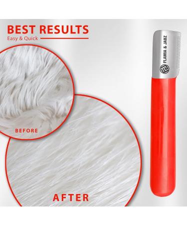 FLAMIA & JABZ Right-Handed Stainless Steel Stripping Knife for Dogs - Premium Plastic Handle - Buy Online on SooperMarket.com
