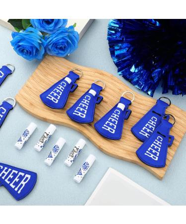 18 Sets Cheerleader Lip Balm & Lipstick Holder Keychains - Blue Red Cheer Favors for Team & Sports Parties - Buy Online on SooperMarket.com