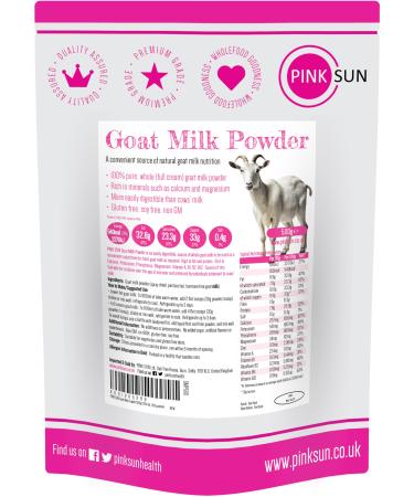 PINK SUN Whole Goat Milk Powder 500g Dried Full Cream Powdered for Convenient Use Gluten Free