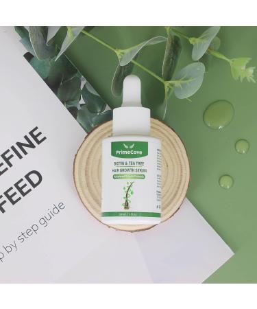 PrimeCove - Biotin & Tea Tree Hair Growth Serum (30ml) | Stimulate Growth Reduce Graying & Nourish Roots | Advanced & Natural Formula - Buy Online on SooperMarket.com