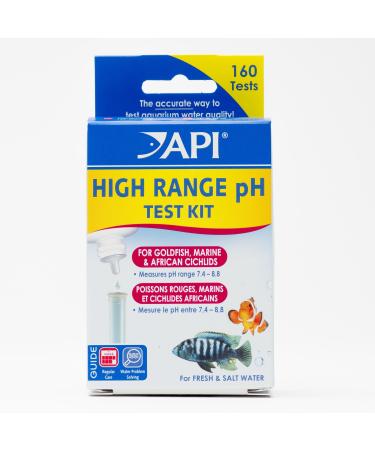 API HIGH RANGE PH TEST KIT 160-Test Freshwater and Saltwater Aquarium Water Test Kit, 150-watt halogen bulb
