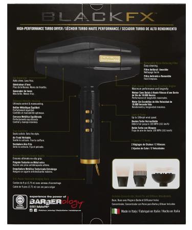 BaBylissPRO BLACKFX Metal Collection Hair Dryer | Professional Performance & Style - Buy Online on SooperMarket.com