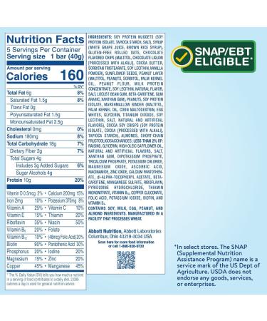 Glucerna Crispy Oats & Nuts Snack Bars - 20 Count, Diabetes-Friendly Blood Sugar Management - Buy Online on SooperMarket.com