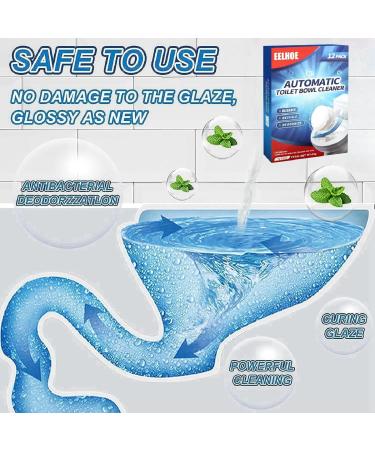 12pcs Toilet Cleaner Active Tablets Toilet Bowl Cleaner Toilet Limescale Remover Toilet Stain Remover Heavy Duty Toilet Cleaning Tablets Deep Clean Deep Cleaning Foam Action Tabs Toilet Cleaner - Buy Online on SooperMarket.com