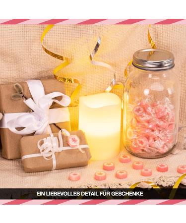 WeddingTree Rocks sweets pink in a Star shape - flavoured rock 500 g - sweets for a wedding favours or as table decoration at baptism holy communion or Birthdays - sweet rock - Buy Online on SooperMarket.com
