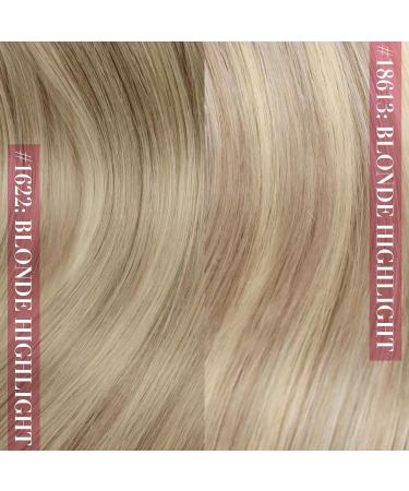 Youngsee 50 cm Clip-in Extensions - Real Remy Hair Ash Blonde & Blonde Highlights 120g (7 PC) #18/613 - Buy Online on SooperMarket.com