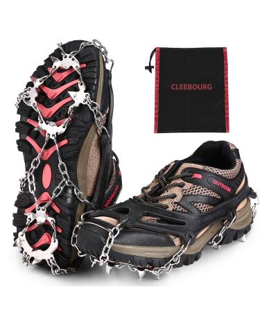 Crampons skids Snow Micro Spikes Boots Ladies Mens ice Cleats 19 Stainless Steel Nails Shoes, Climbing Spikes,Traction Shoes for Snow Walking and Fishing