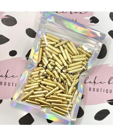 Gold rods Sprinkles for cakes edible gold metallic pearls Christmas wedding birthday party decoration cupcake cake toppers balls gold sprinkle mix blend baking topper GOLD RODS