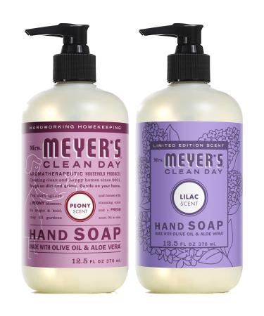 MRS. MEYER'S CLEAN DAY Hand Soap Variety Pack 1 Peony 1 Lilac 2 CT