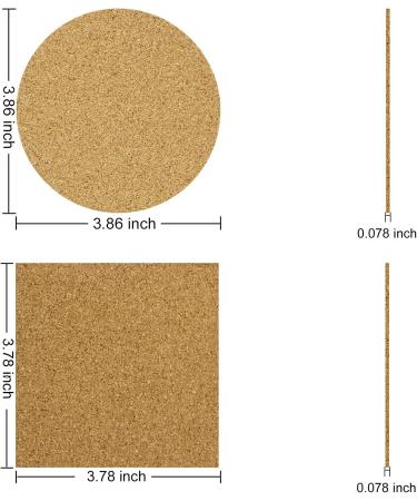 Ceramic Tile for Crafts Coasters 24 Pack White Tiles Unglazed 4 Inch with 24 Pack Cork Backing Pads Includes Square and Round Ceramic Coasters for DIY Arts Craft Project Coasters - Buy Online on SooperMarket.com