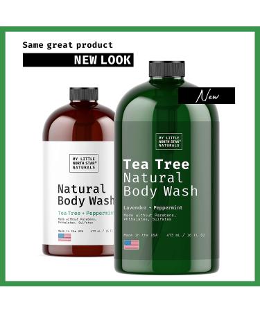 Tea Tree & Peppermint Oil Body Wash - Natural USA Made, 16oz - For Men and Women, Helps with Jock Itch, Athlete's Foot, Body Odor - Packaging May Vary - Buy Online on SooperMarket.com