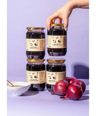 KoRo Balsamic Onion Chutney (4 x 730g) | Sweet & Sour Caramelized Onion Sauce with Agave Syrup - International Shipping Available - Buy Online on SooperMarket.com