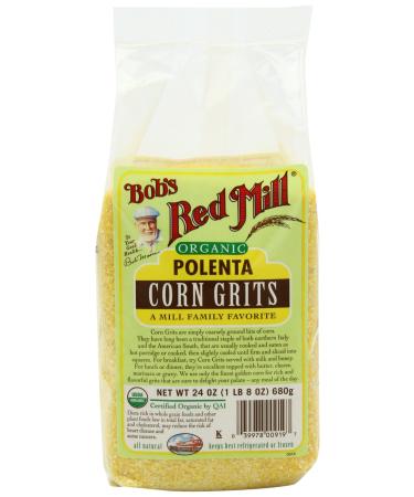 Bob's Red Mill Organic Corn Grits/Polenta, 24 Oz, Pack of 4