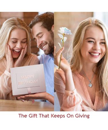 Luxury Birthday Spa Gift Set for Women with Bath Essentials, Diffuser, Candle, Necklace, 24k Rose & More - Buy Online on SooperMarket.com