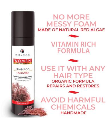 Buy Anti Hairloss Shampoo | All Natural Thickening & Volumizing Hair Care for Women | Algae Ointment for Receding Hairline & Dandruff - International Shipping - Buy Online on SooperMarket.com