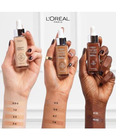 L'Oreal Paris True Match Tinted Serum Foundation 1% Hyaluronic Acid Hydrating Formula Replumps Skin in 1 Hour for a Natural Glowing Finish 30 ml Shade 4-5 Medium - Buy Online on SooperMarket.com
