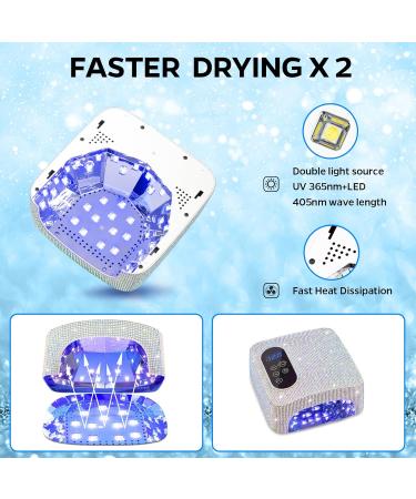 Cordless UV LED Nail Lamp COLORENE 72W Rechargeable Sparkly Nail Light Quick Curing Dryer Professional Nail Dryer Gel Polish Light with 4 Timer Setting Auto Sensor for Salon Home Nail Art Diamond - Buy Online on SooperMarket.com