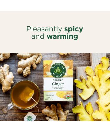 Traditional Medicinals - Organic Ginger Herbal Tea (Pack of 6) - Pleasantly Spicy & Warming - 96 Tea Bags Total Tea Ginger 16 Count (Pack of 6) - Buy Online on SooperMarket.com