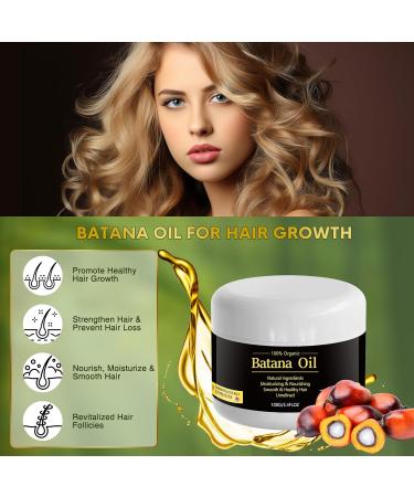 Buy Batana Hair Growth Oil - 100% Raw Organic Oil from Honduras for Men & Women | Anti Hair Loss & Split Ends Treatment - 3.4 FL oz - Buy Online on SooperMarket.com