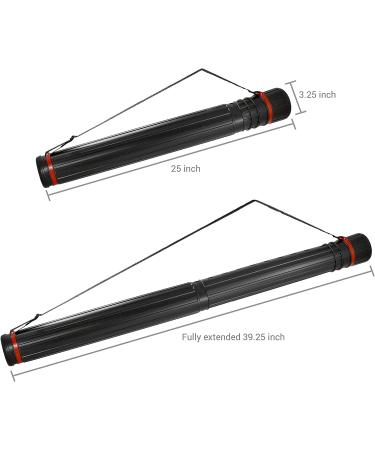 MyGift Heavy Duty Black Plastic 45 Inch Expanding Document Tube  Jumbo Poster Tube with Strap  Set of 2 - Buy Online on SooperMarket.com