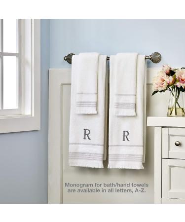 SKL Home Monogram Hand Towel Set - J, 16x26, White (2 Pack) - Buy Online on SooperMarket.com