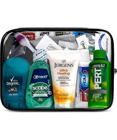 Premium Toiletry Travel Kit - 20 Piece Set for Quality Personal Care | TSA Approved Hygiene Essentials Bag for Unisex Travelers - Buy Online on SooperMarket.com