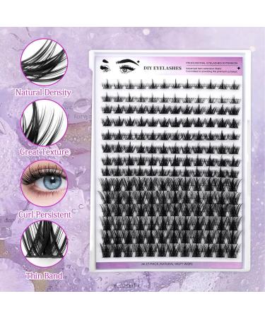 Self Adhesive Lashes Fluffy Cluster Lashes Extension Kit Reusable Self Adhesive D Curl individual Eyelash DIY Lash Extension Kit with Lash Bond and Seal Lash Applicator and Lash Tweezers - Buy Online on SooperMarket.com