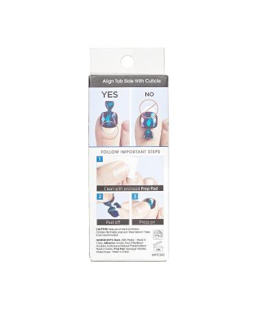 KISS imPRESS Sugarpop Square Press-On Pedicure Nail Kit | Glittery Multicolored Toenails + Prep Pad, Nail File, Cuticle Stick, 24 Nails - Buy Online on SooperMarket.com