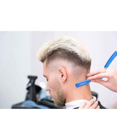 Premium Black Straight Razors for Men - Classic Shaving with 10 Stainless Steel Blades | Professional Barber Supplies & Accessories - Buy Online on SooperMarket.com