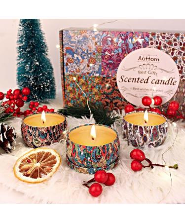 Fragrance Candlestick Set for Women - Aromatherapy Soy Wax Candles with Greeting Card | 160 Hours Burn Time | Perfect Gifts for Birthday Valentine's Day Mother's Day Yoga & More - 8 Colors Available - Buy Online on SooperMarket.com