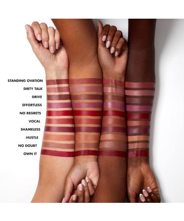 e.l.f. O Face Satin Lipstick - Richly Pigmented, Nourishing & Long-Lasting Creamy Lipstick | Jojoba-Infused, Vegan & Cruelty-Free | Shameless - Buy Online on SooperMarket.com