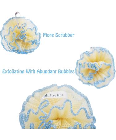 Exfoliating Body Scrubber Puff (4 Pack) | Deep Cleaning Loofah Sponge for Men & Women | Rich Bubbles & Sturdy Design - Buy Online on SooperMarket.com