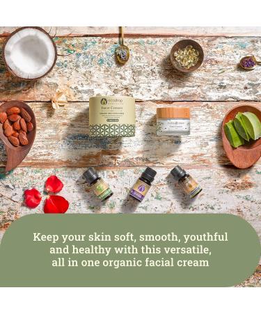 Ecodrop Organic Face Cream | Advanced Daily Facial Cream for Women | 100% All Natural Ingredients | Moisturiser & Anti Ageing Treatment - Buy Online on SooperMarket.com