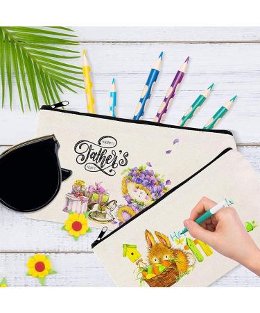 Buy 12-Piece DIY Blank Fabric Bags - Versatile Travel & Cosmetic Bags Perfect Bridesmaid Gifts Beige Canvas Pencil Cases - Buy Online on SooperMarket.com