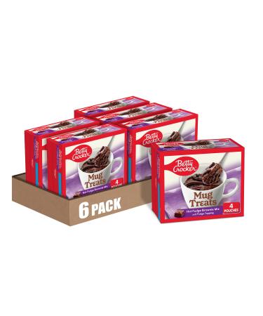 Betty Crocker Mug Treats Hot Fudge Brownie Mix with Fudge Topping, 4 Servings, 13.9 oz. (Pack of 6)